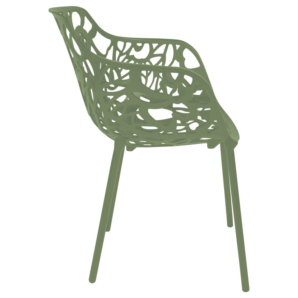Modern Devon Aluminum Armchair, Set of 2. Picture 4