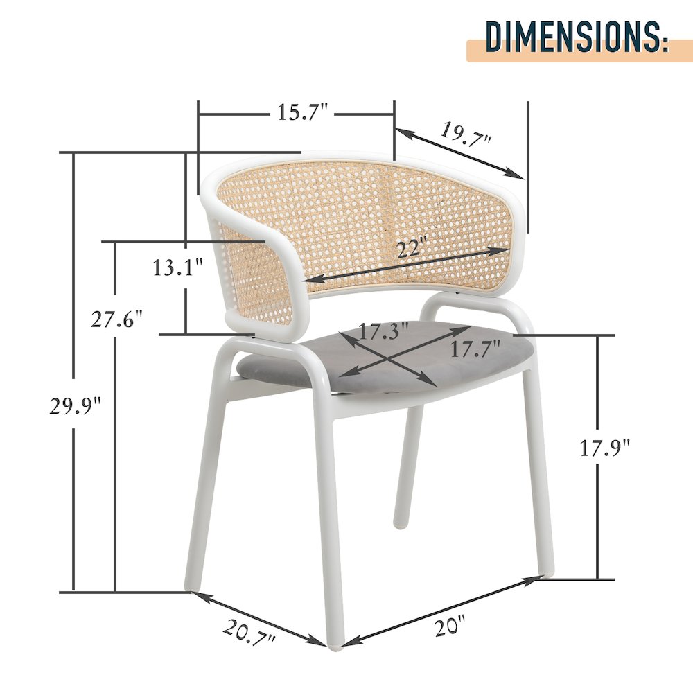 Ervilla Modern Dining Chair Set of 2. Picture 1