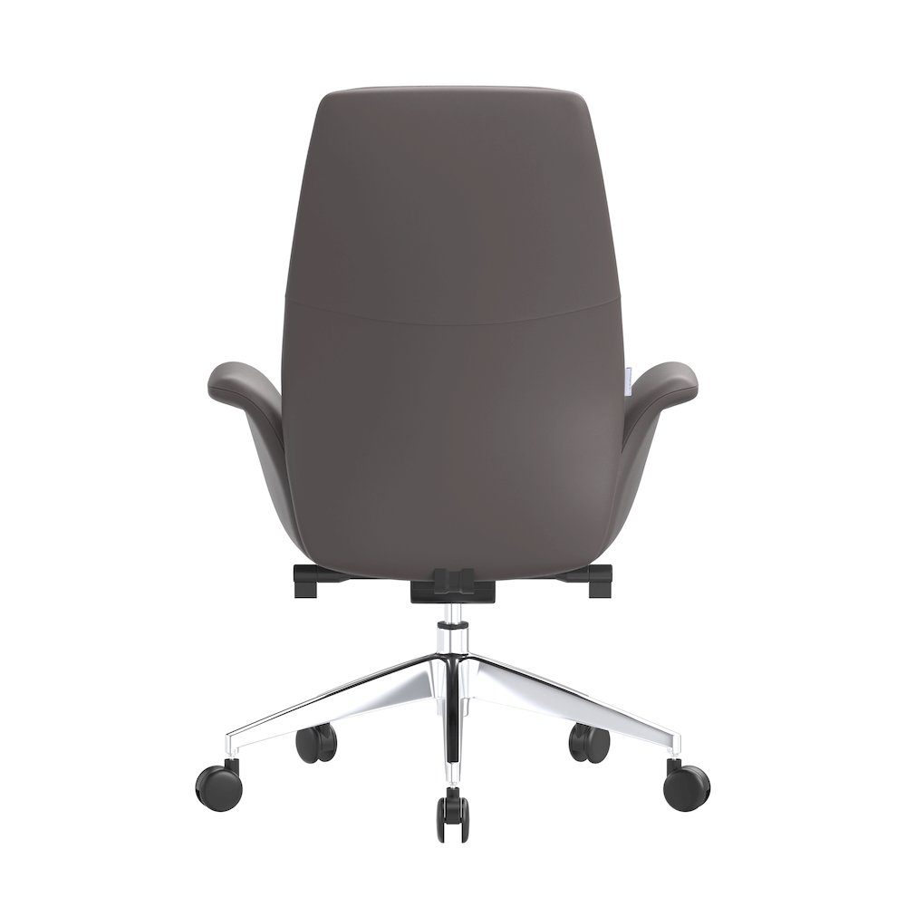 Summit Series Office Chair In Grey Leather. Picture 6