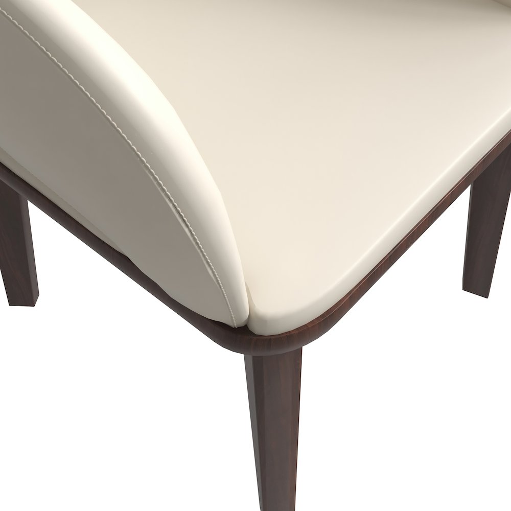 Vivara Collection Modern Dining Chair in Light Taupe Set of 2. Picture 5