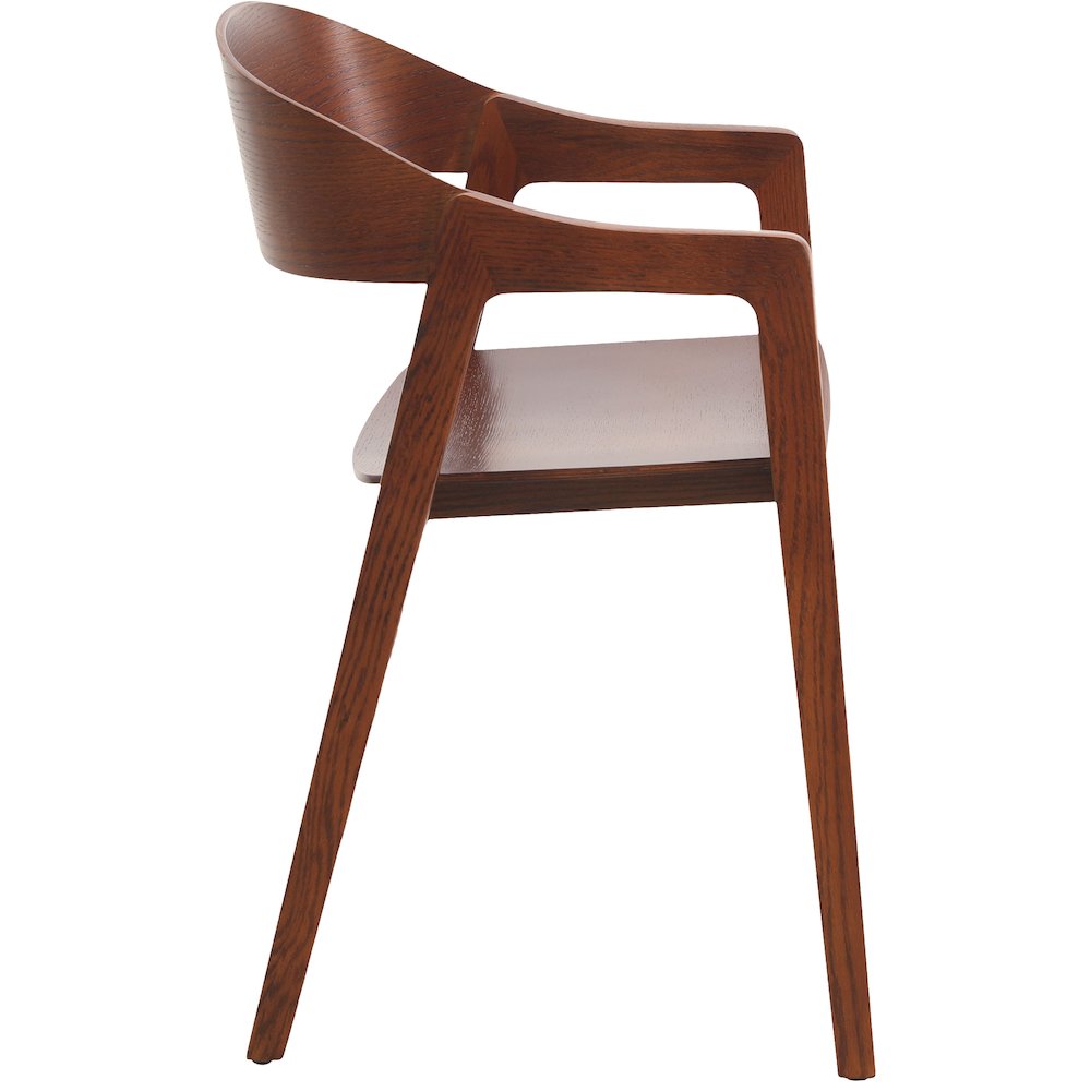 Rivo Collection Elegant Dining Chair in Dark Brown Wood. Picture 11