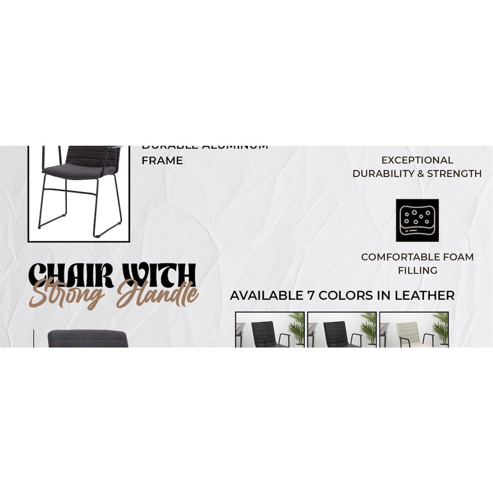 Zylar Series Office Guest Arm Chair in Brown Fabric. Picture 22
