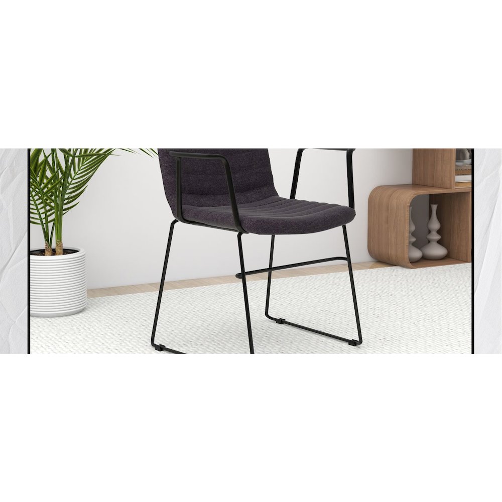 Zylar Series Office Guest Arm Chair in Brown Fabric. Picture 23