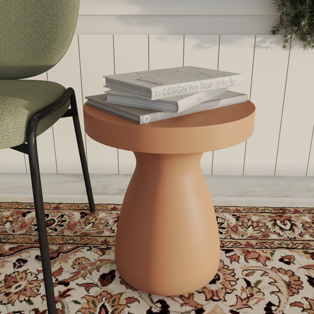 Modern Side End Table Wisp Series In Pink. Picture 6