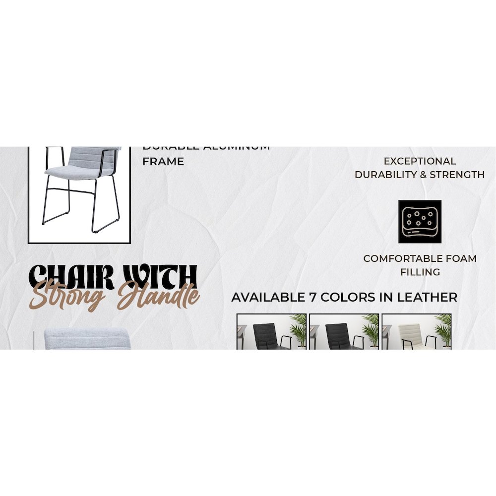Zylar Series Office Guest Arm Chair in Grey Fabric. Picture 22