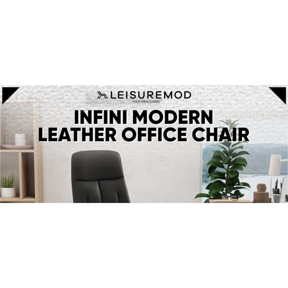Inifini Collection Modern Office Chair In Black. Picture 26