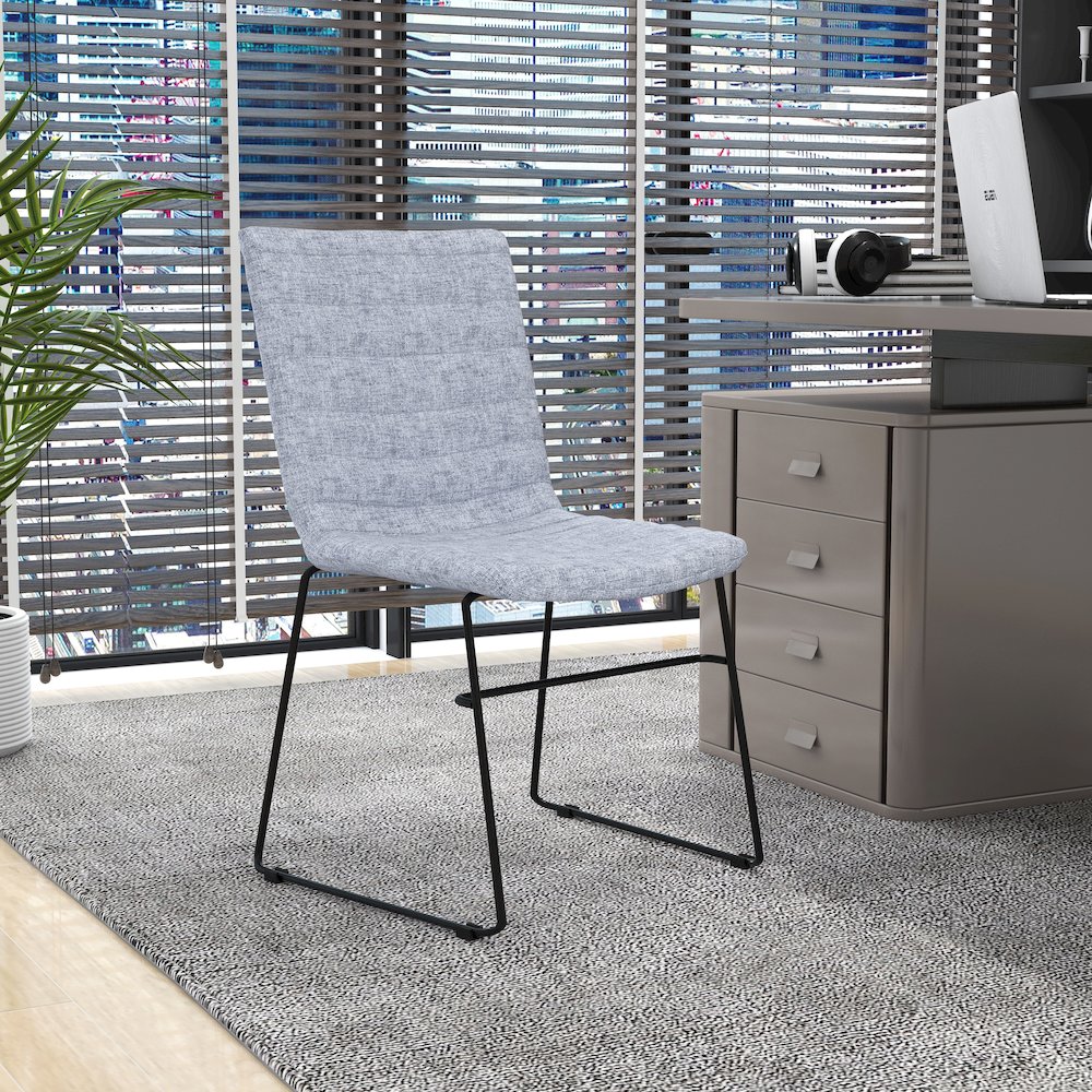 Zylar Series Office Guest Chair in Grey Fabric. Picture 16