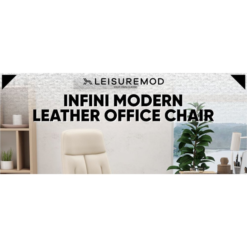 Inifini Collection Modern Office Chair In Tan. Picture 26