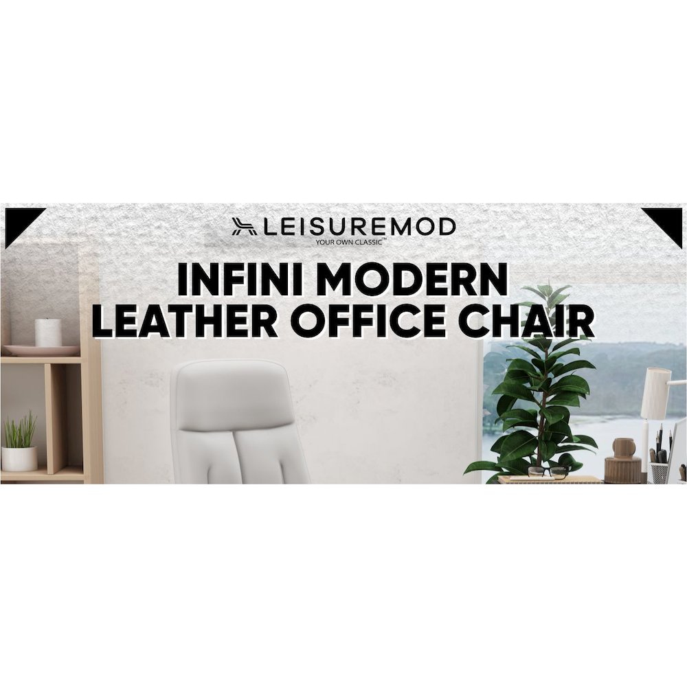 Inifini Collection Modern Office Chair In White. Picture 26