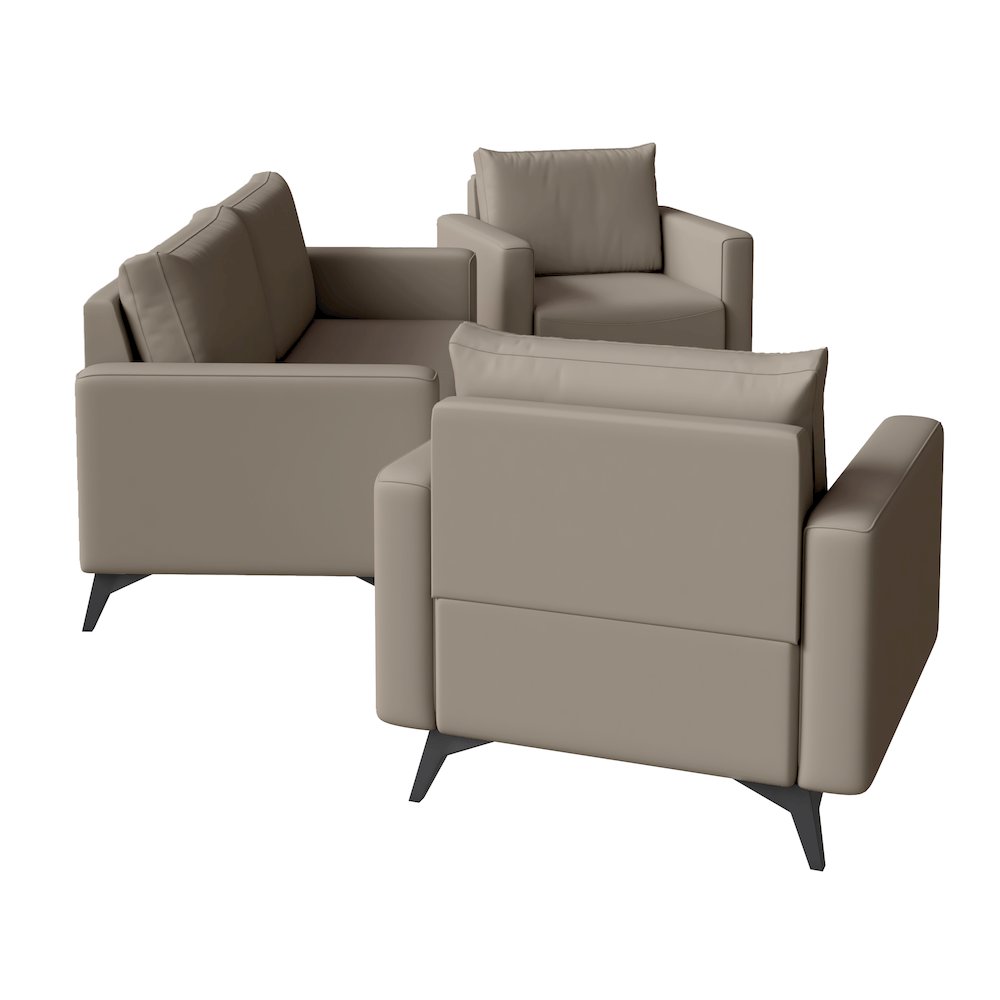 Inno Collection Sofa Set, 2 Single Seaters, and 3 seater In TAupe. Picture 7