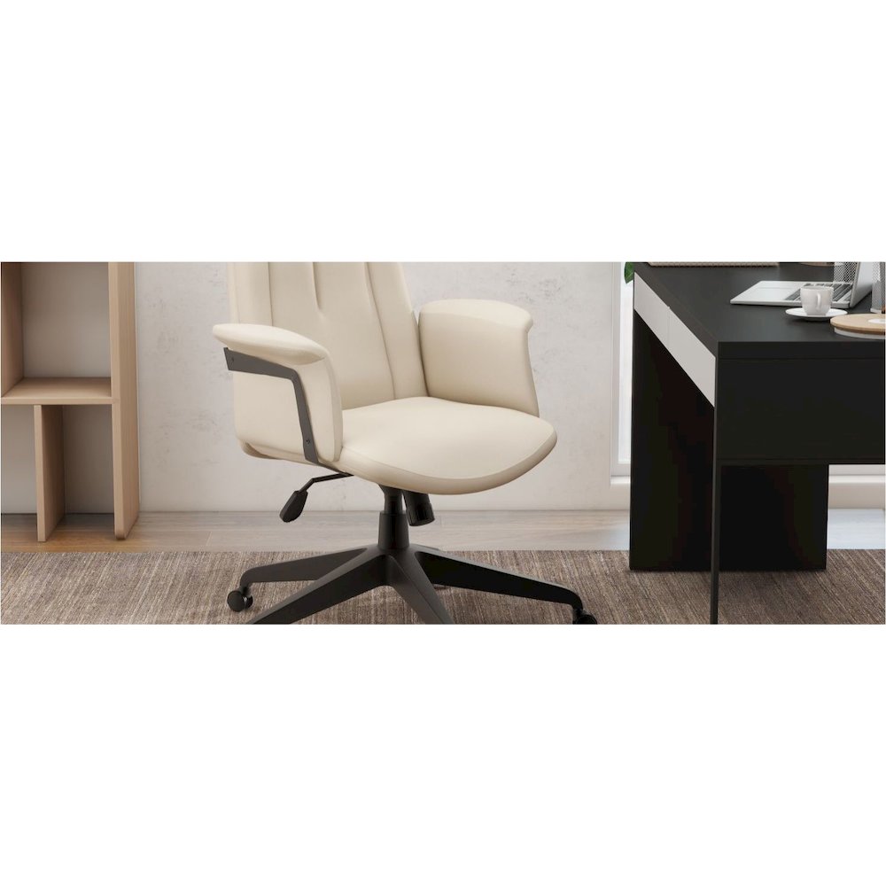Inifini Collection Modern Office Chair In Tan. Picture 25