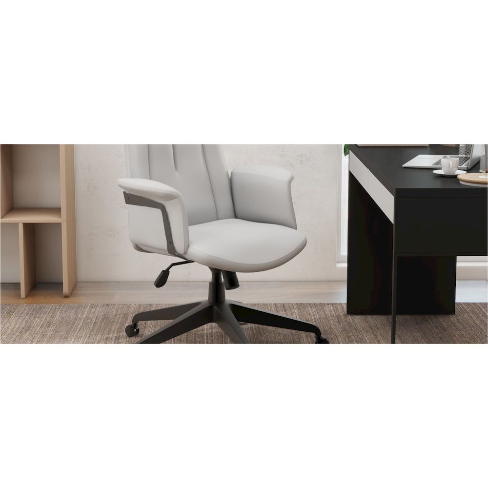 Inifini Collection Modern Office Chair In White. Picture 25