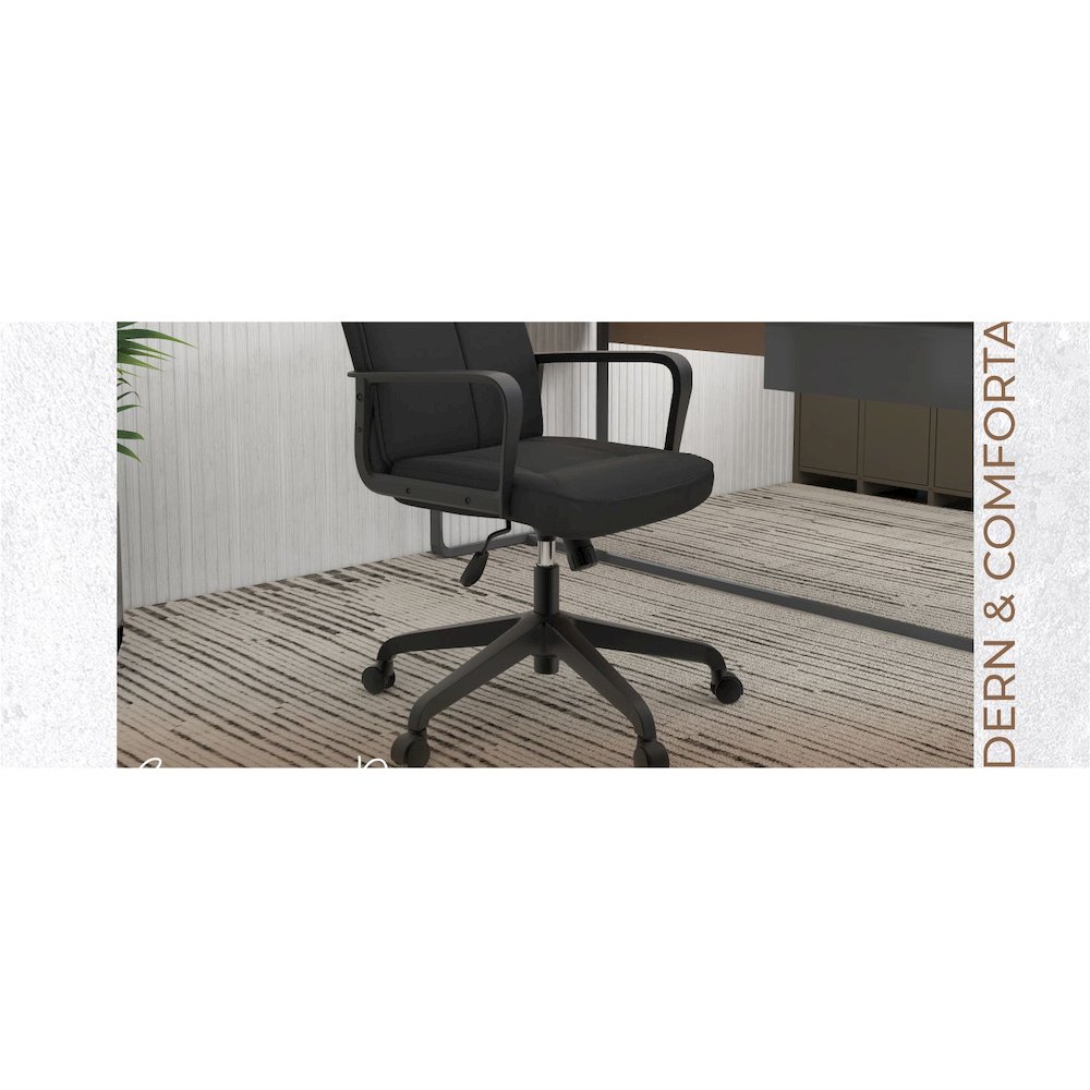 Aiaria Collection Modern Office Chair In Black. Picture 35