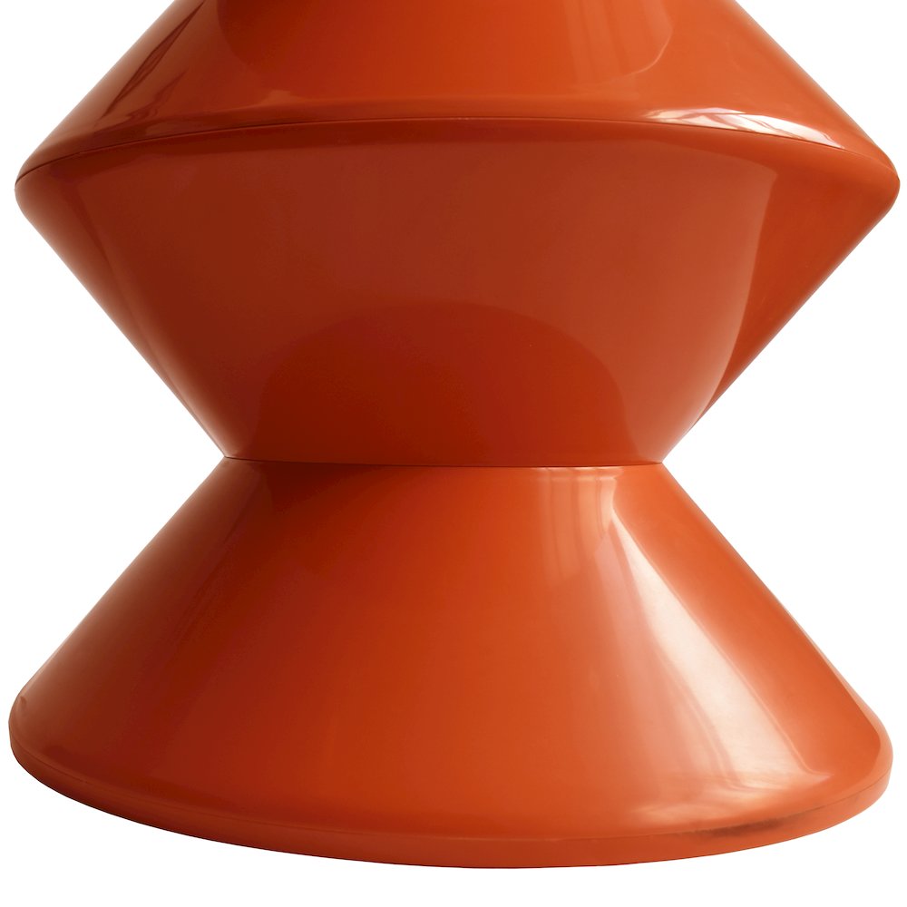 Aura Modern Plastic Side End Table, Indoor/Outdoor Use, Brown. Picture 15
