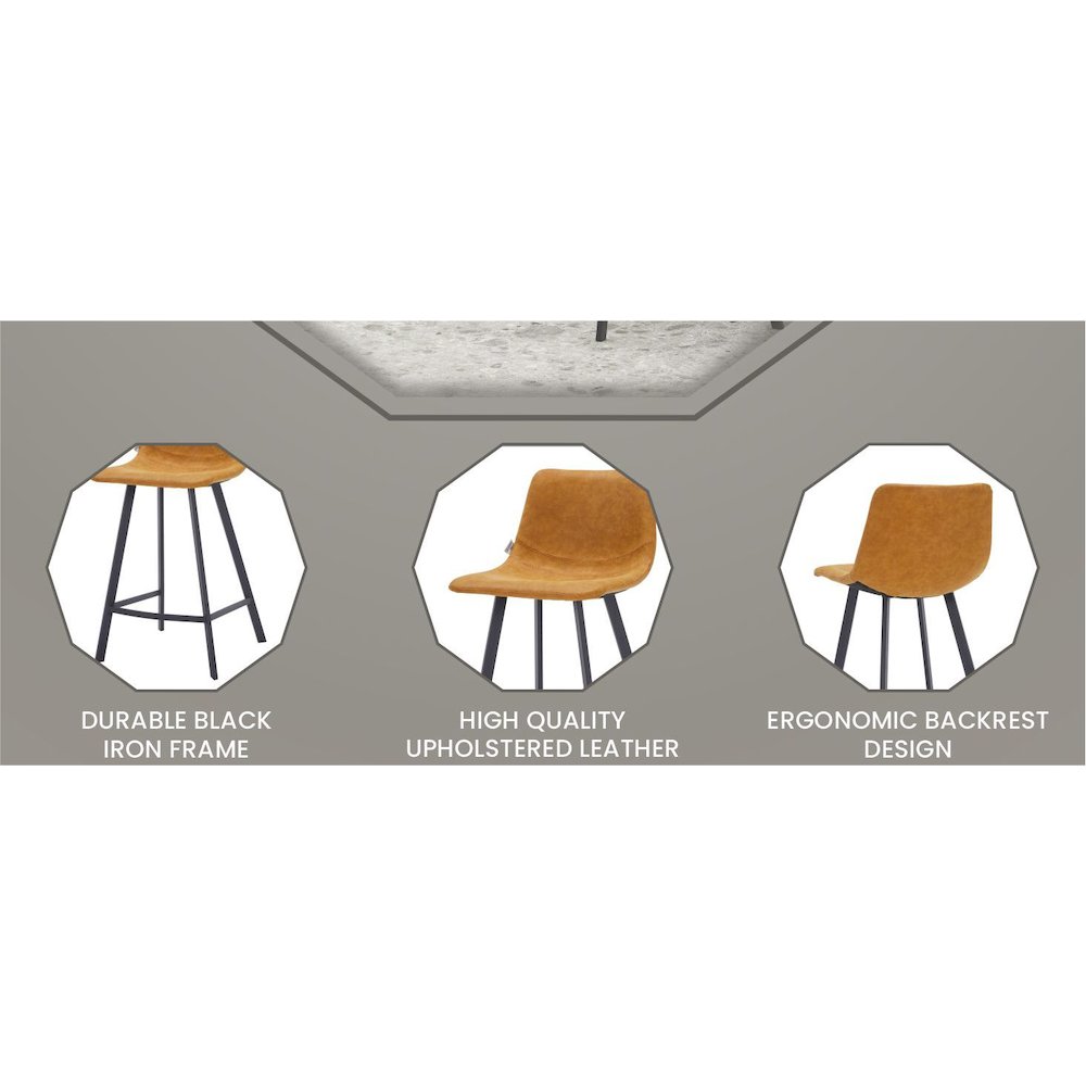 Elland - Counter stool -Light Brown. Picture 14