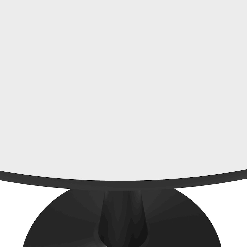 Bristol, 40" Round dining table in Black Base with White top. Picture 27