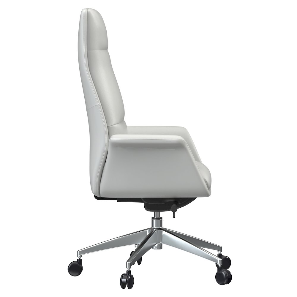 Summit Series Tall Office Chair In White Leather. Picture 3