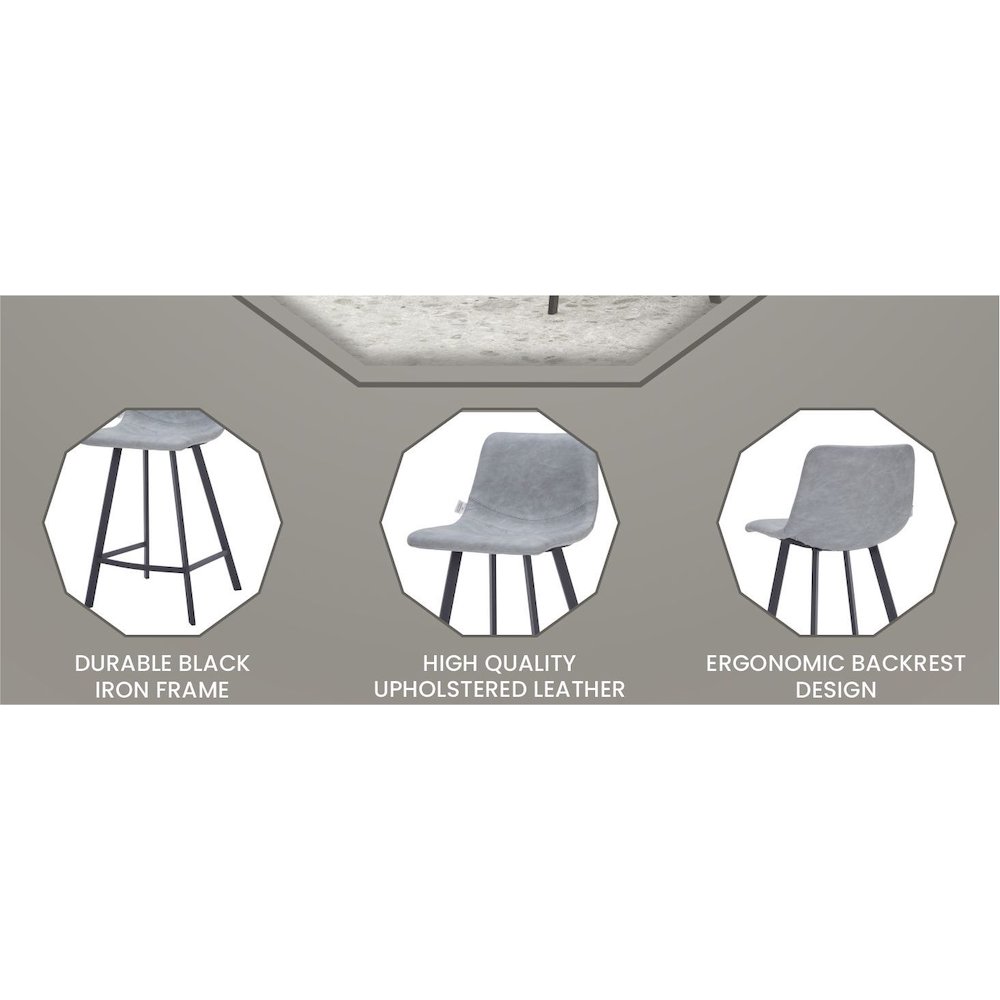 Elland - Counter stool -Light Grey. Picture 14