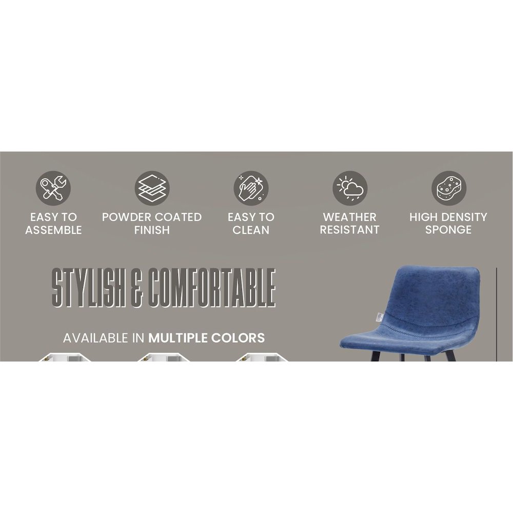 Elland - Counter stool - Peacock Blue. Picture 15