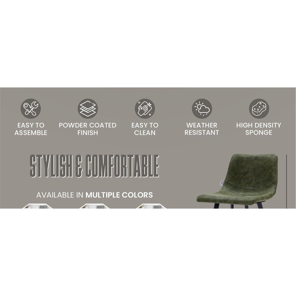 Elland - Counter stool - Olive Green. Picture 15
