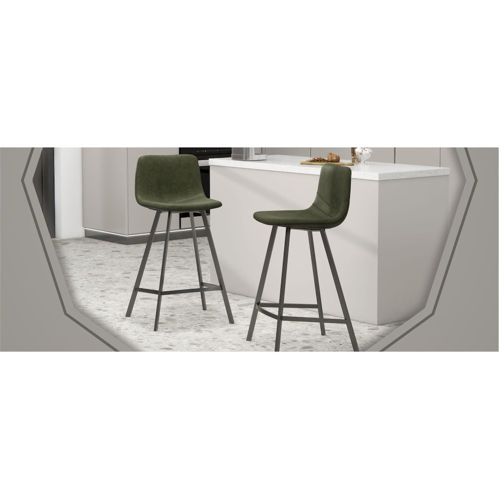 Elland - Counter stool - Olive Green. Picture 16