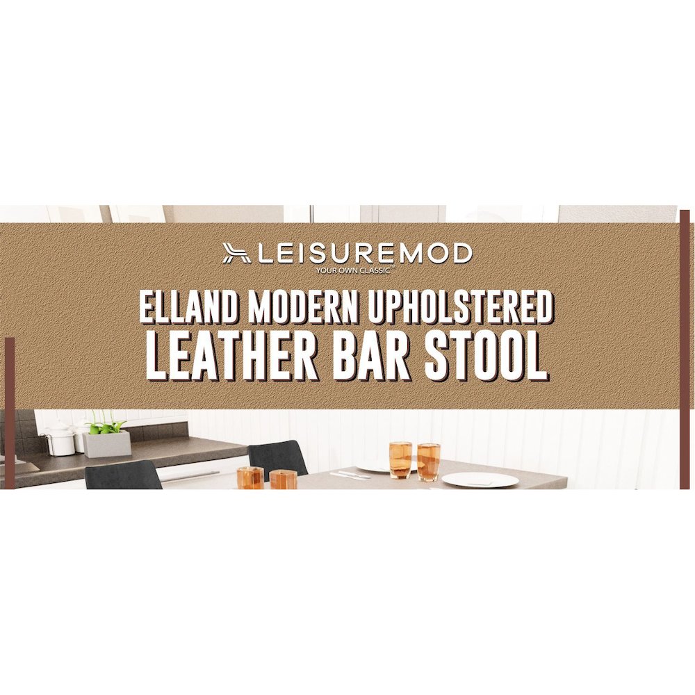 Elland - Bar stool -Charcoal Black- White Base. Picture 16
