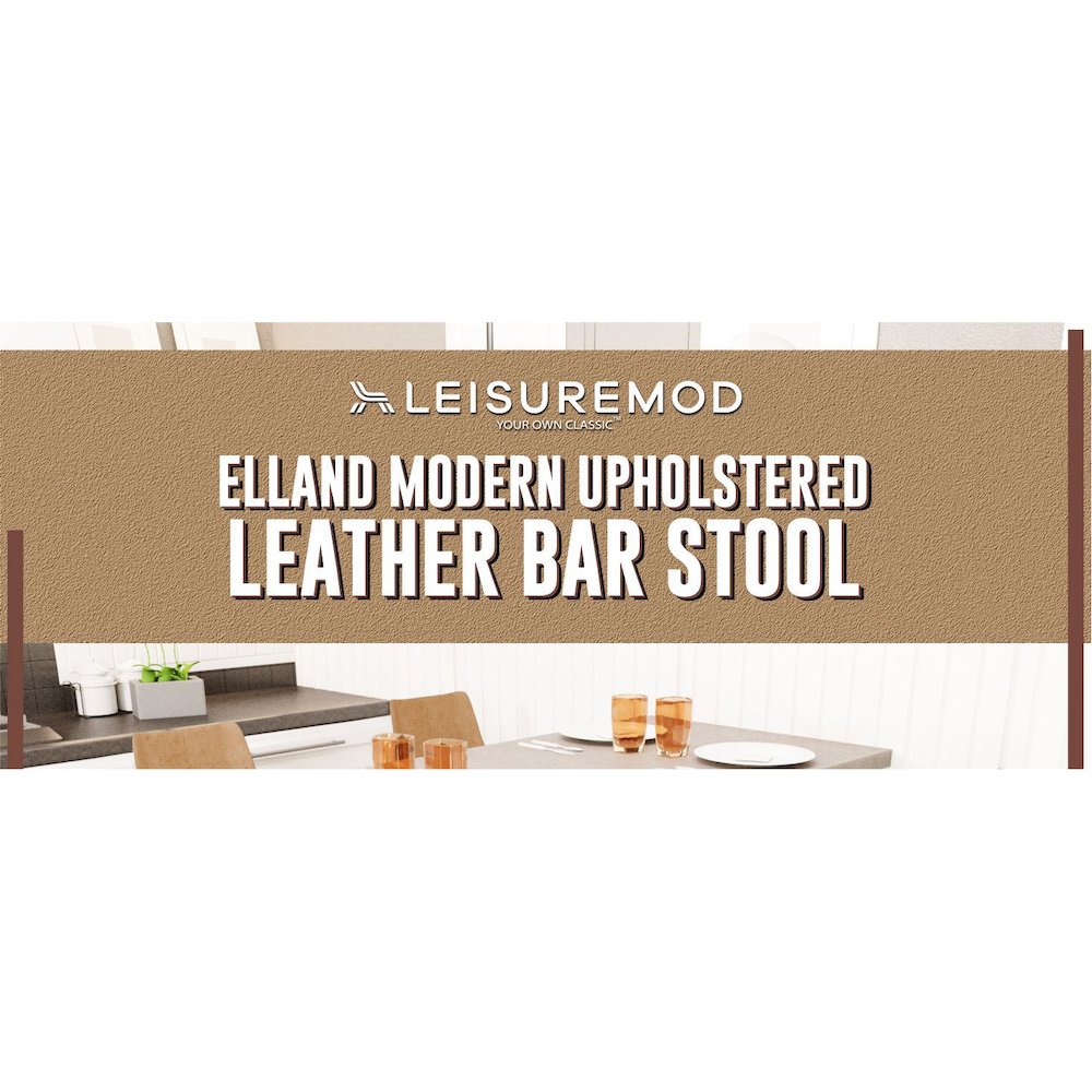 Elland - Bar stool - Light Brown - White Base. Picture 17