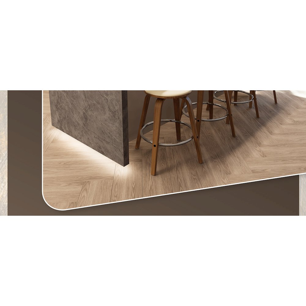 Wooden Counter Stool Pelya Collection Modern Style Walnut color in Light Taupe. Picture 24