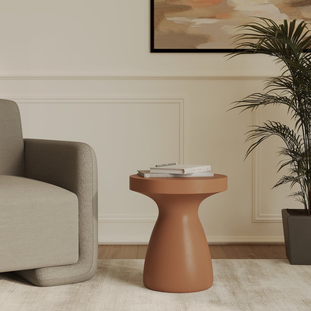Modern Side End Table Wisp Series In Pink. Picture 4