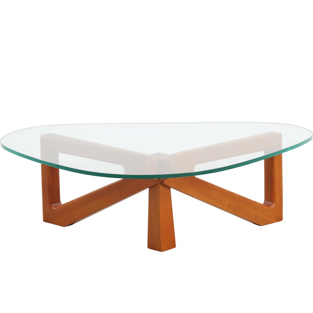 Imperial Triangle Coffee Table in Light Walnut. Picture 8