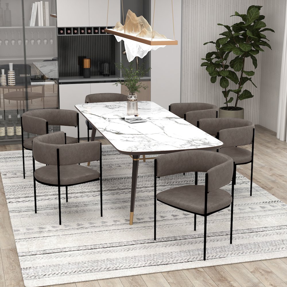 Cyril Collection Modern Chair in Charcoal. Picture 15