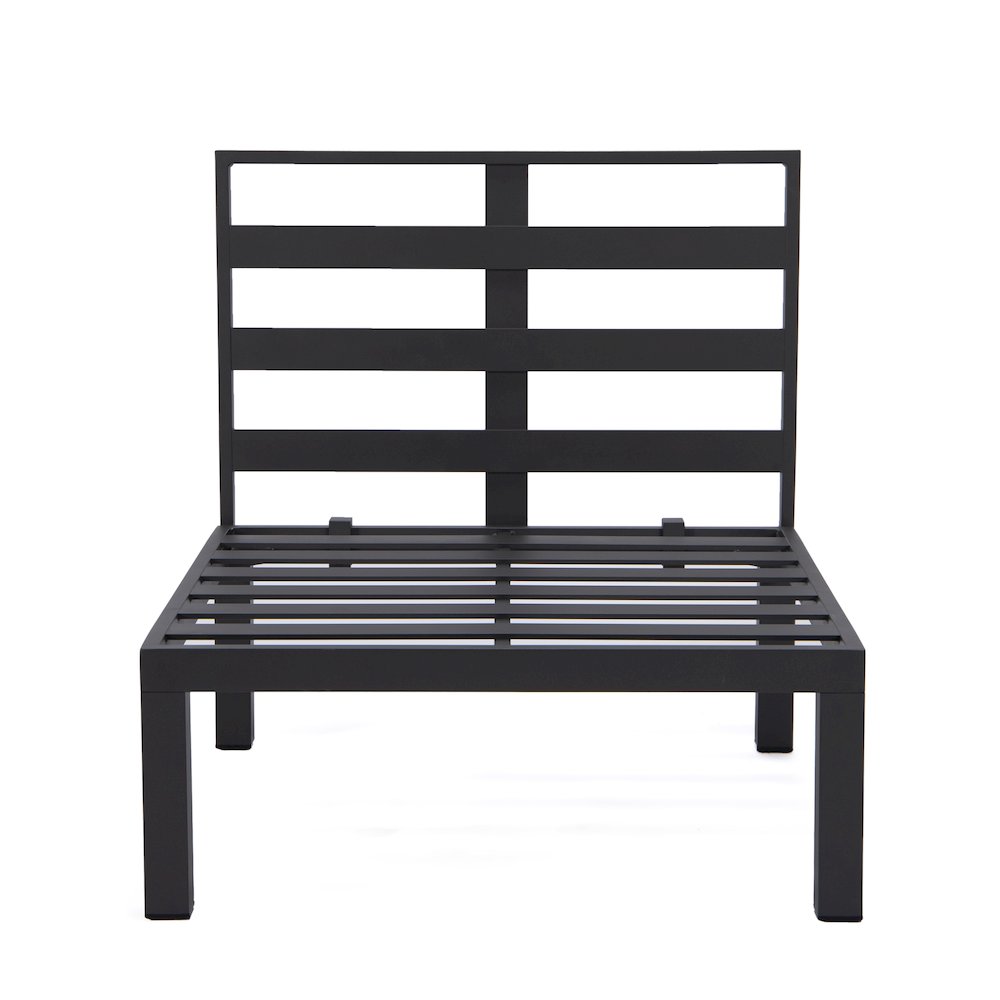 Hamilton Aluminum Patio 4-Seater Sofa With Cushions in Light Grey. Picture 2
