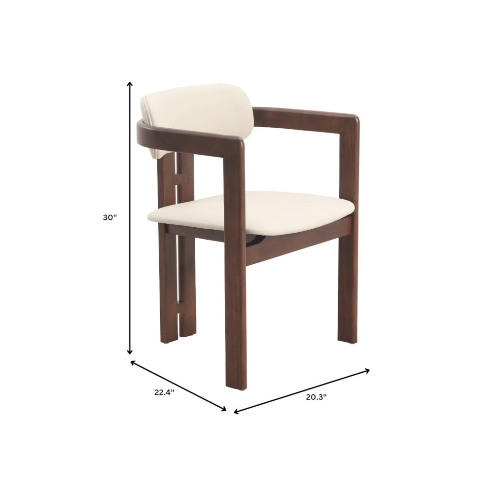 Velo Series Modern Dining Cha...lnut Color Wood with Toupe Seat Set of 4. Picture 2