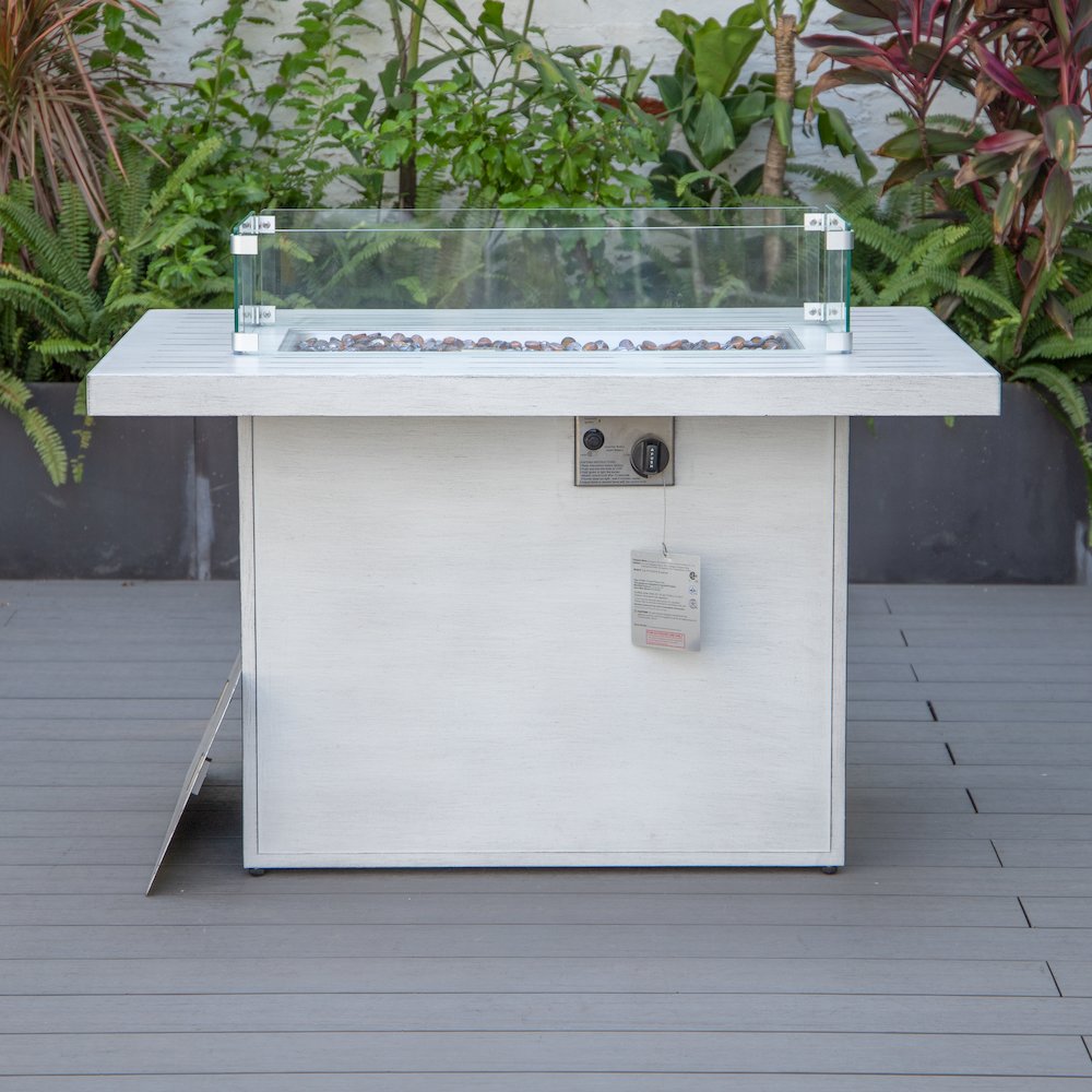 Chelsea Patio Modern Aluminum Propane Fire Pit Table. Picture 7