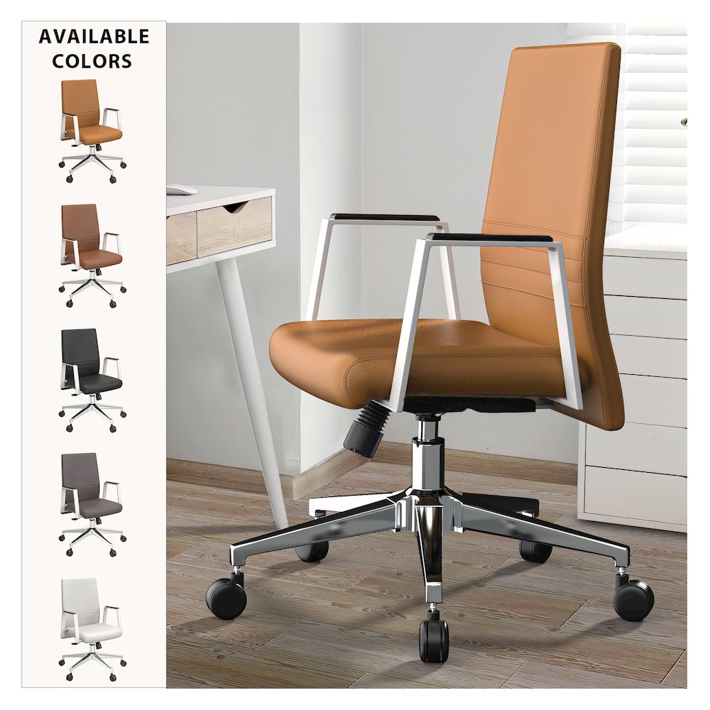Aleen Office Chair in Acorn Brown. Picture 11