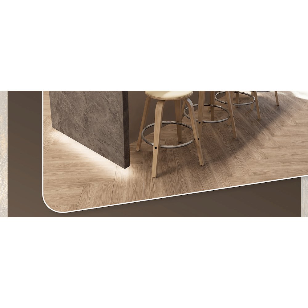 Wooden Counter Stool Pelya Collection Modern Style Washed Walnut color in Taupe. Picture 24