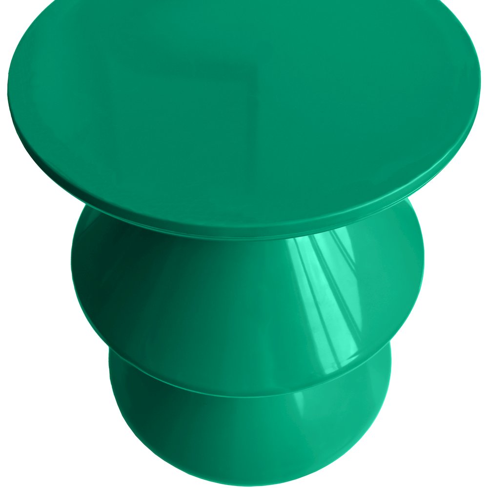 Aura Modern Plastic Side End Table, Indoor/Outdoor Use, Green. Picture 13