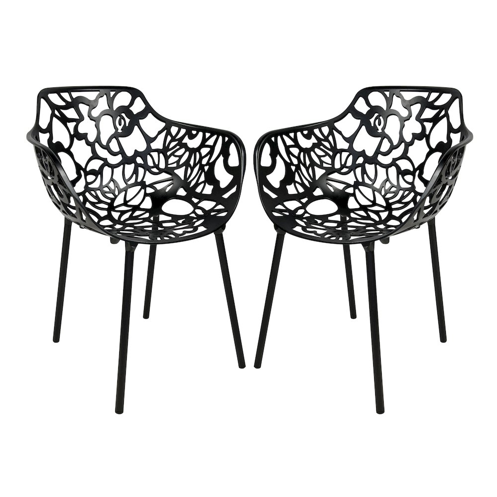 Modern Devon Aluminum Armchair, Set of 2. Picture 2