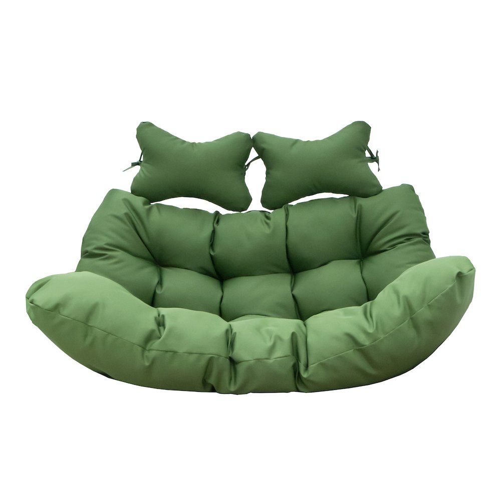 Wicker 2 Person Double Folding Hanging Egg Swing Cushion. Picture 2