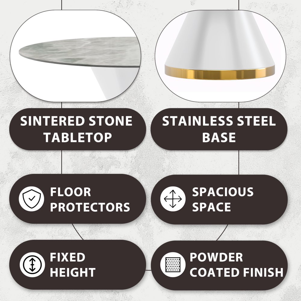 Qorvus Series Round Dining Table. Picture 6