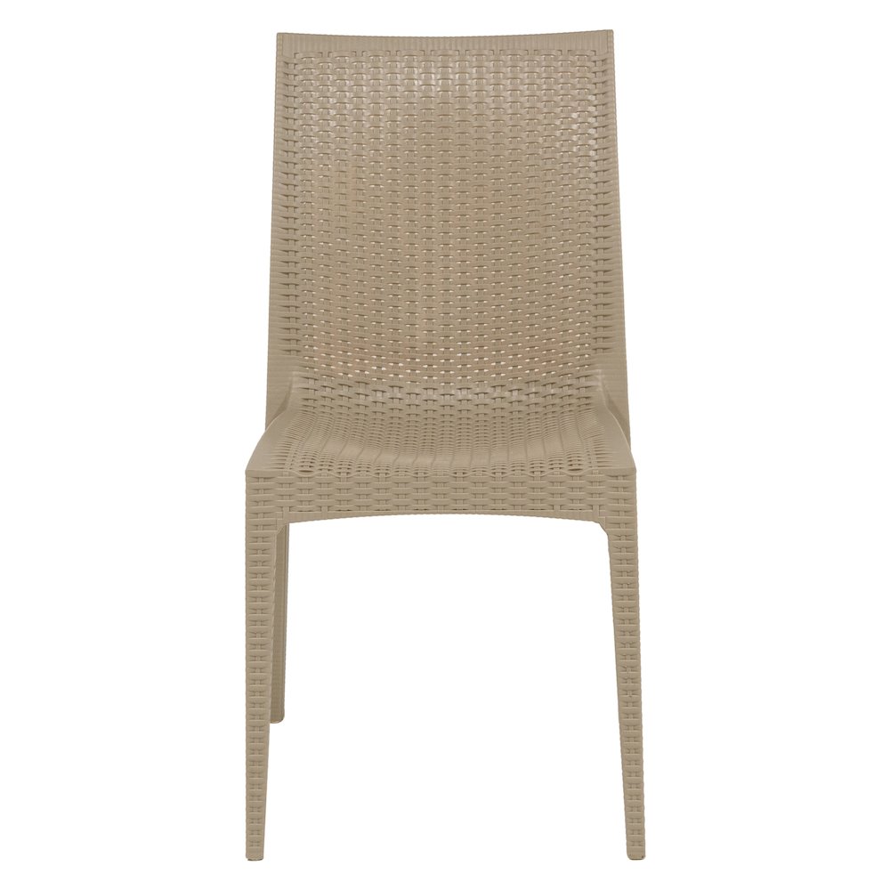 Weave Mace Indoor Outdoor Patio Chair, Set of 2, Taupe. Picture 11