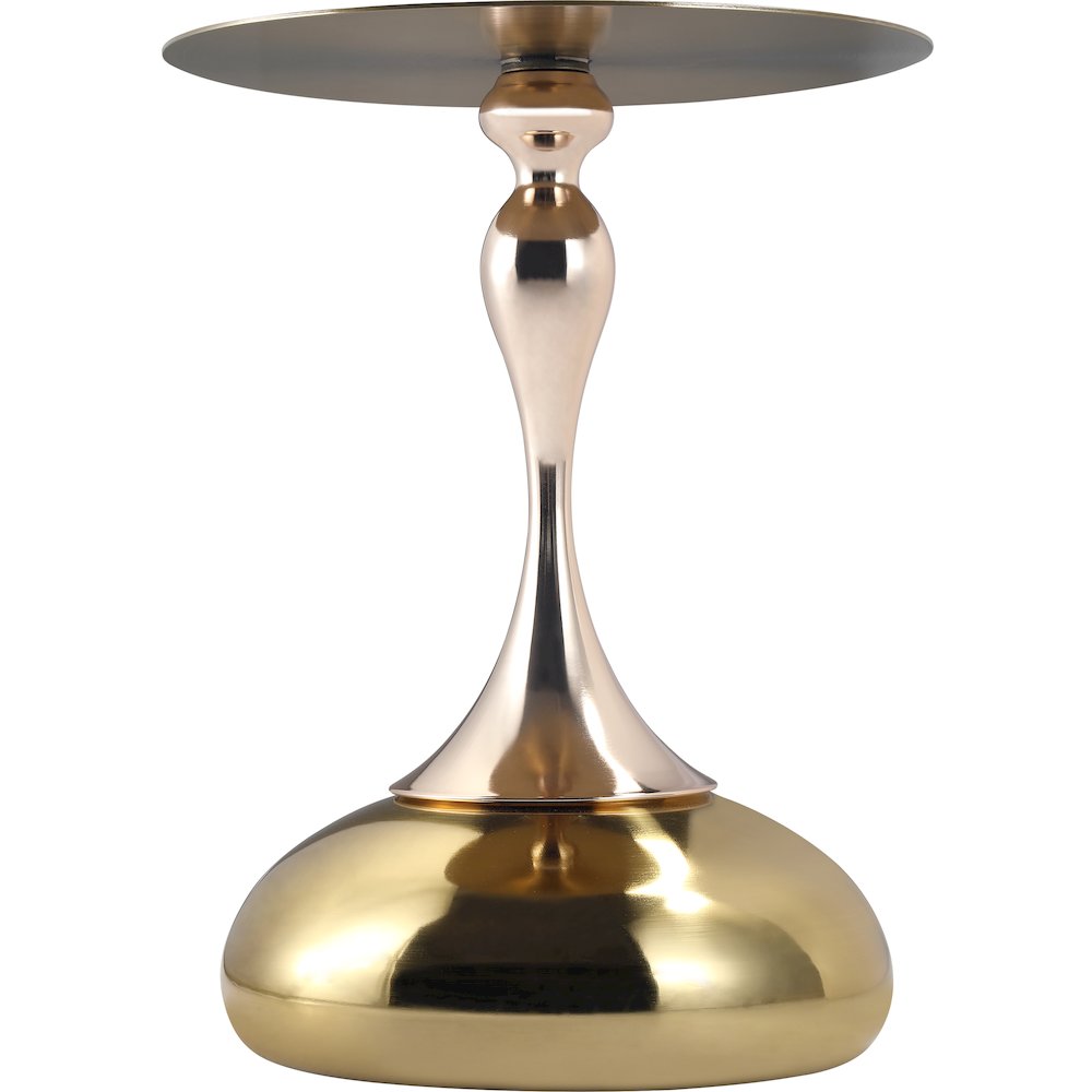 Savoy Collection Modern End Table In Gold. Picture 15