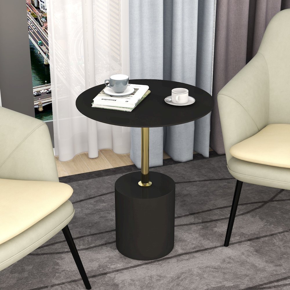 Malta Collection Modern End Table In Black. Picture 34