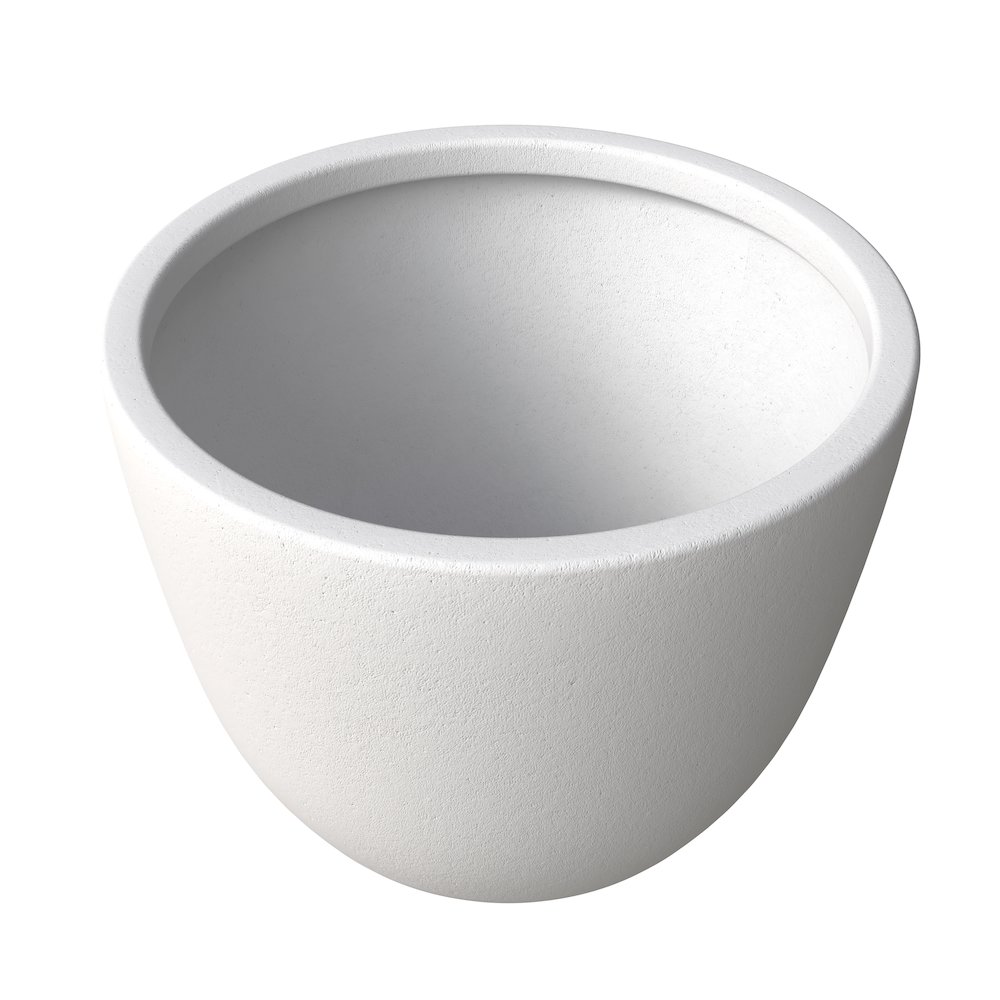 Dahlia Series Poly Stone Planter in White 17.5 Dia, 13.6 High. Picture 8