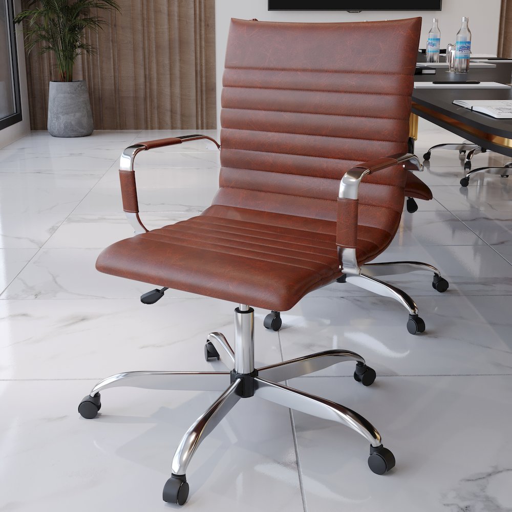 Harris Modern Adjustable Office Executive Swivel Chair Task Office Chair. Picture 7