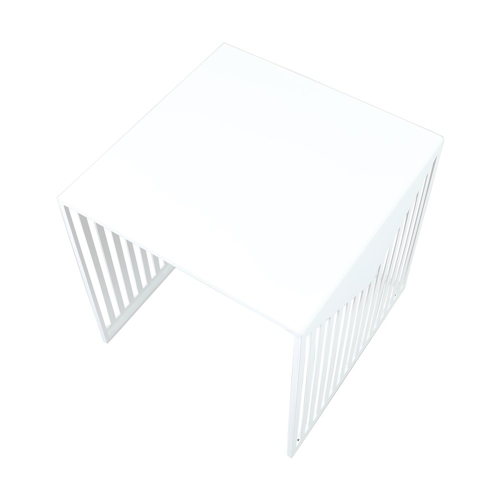 Cisco Modern Square Steel Side Table with Powder Coated Finish. Picture 12