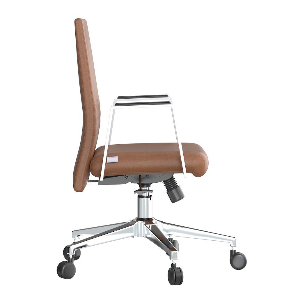 Aleen Office Chair in Dark Brown. Picture 21