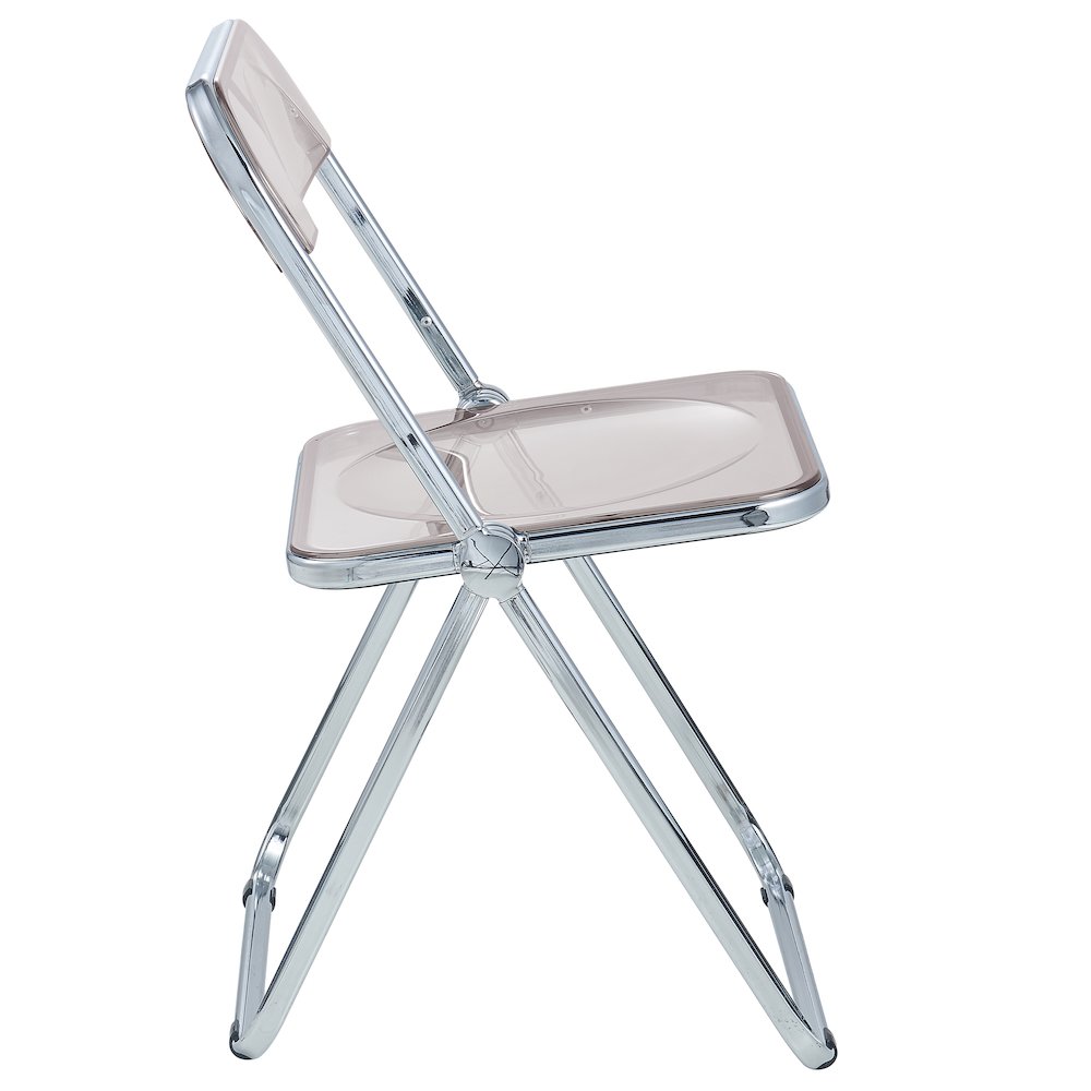 Lawrence Acrylic Folding Chair With Metal Frame, Set of 2. Picture 11