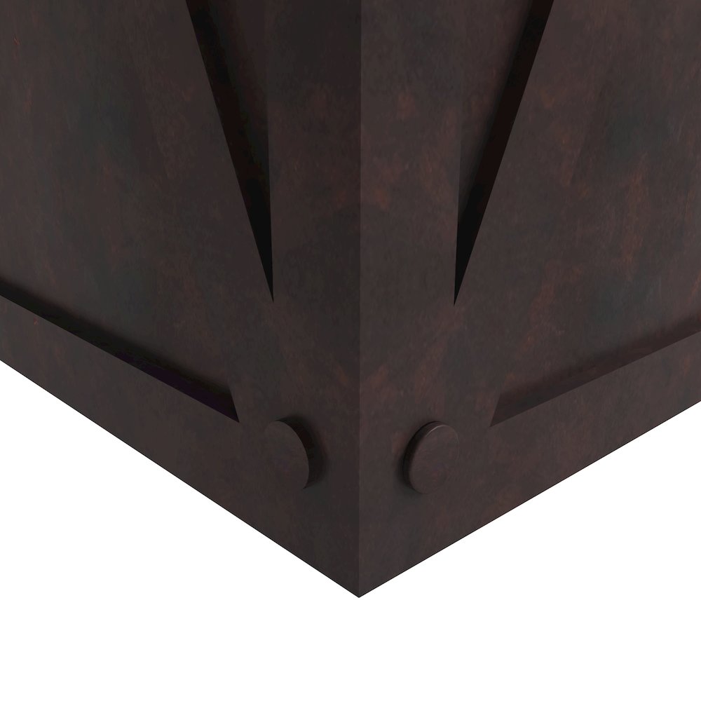 Papyrus Series Rectangle Fiber Stone Planter in Brown 14.2 x 14.2, 29 High. Picture 9
