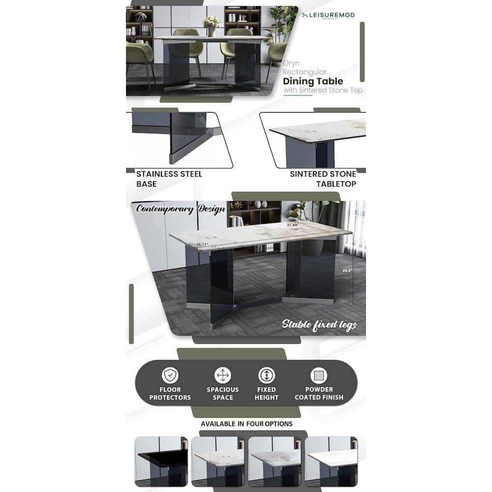 Oryn Series Modern Dining Table. Picture 18
